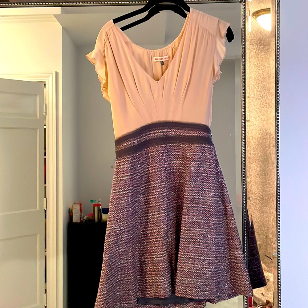 Rebecca Taylor Silk and Tweed a line dress 4